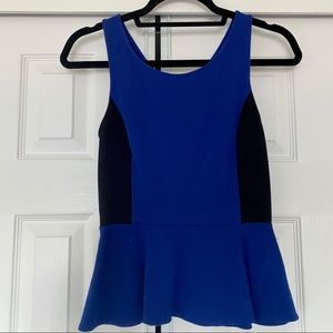 Blue peplum tank